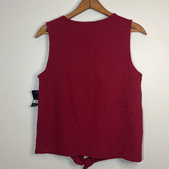 Lucky brand red button down tie knot tank top size small petite  nwt - Picture 5 of 5